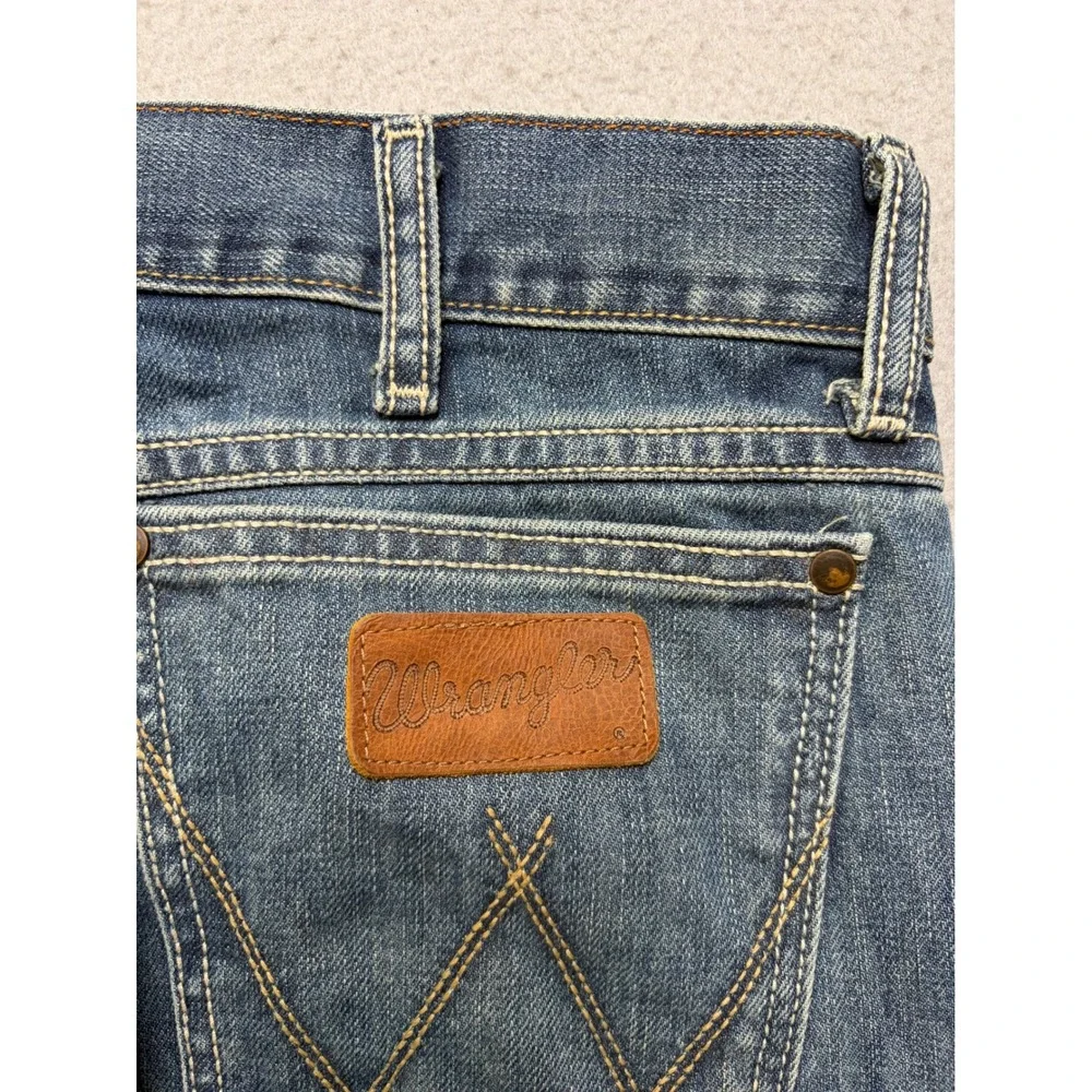 Wrangler Jeans Mens 29x32 Blue Retro Relaxed Boot 10WRT20RT Cotton Denim